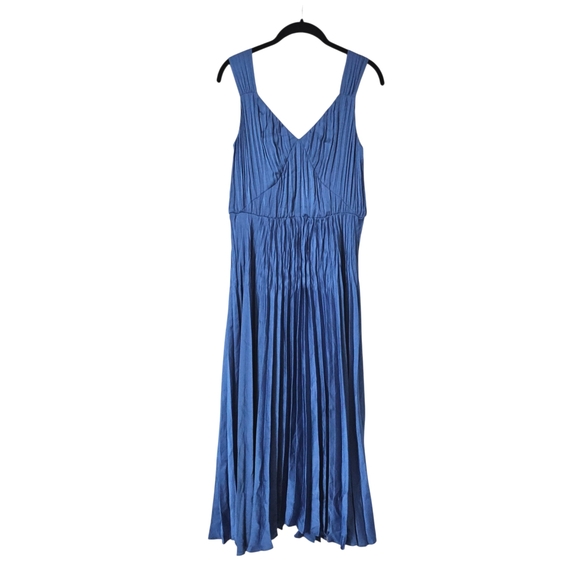 Vince V-Neck Pleated Slip Dress Womens XS - Picture 3 of 4